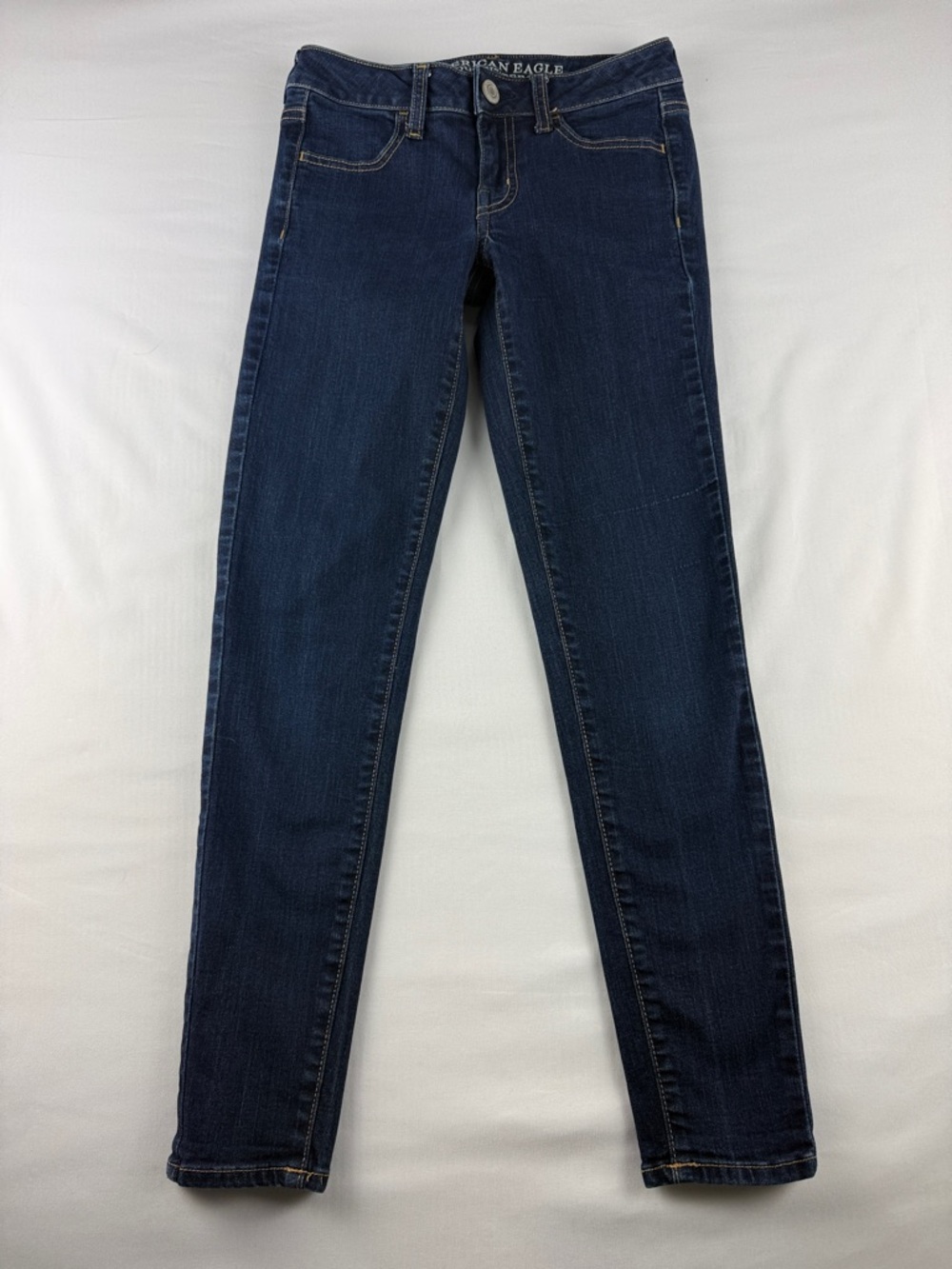 American Eagle Skinny Jegging Low Rise Stretch Jeans Size 00 Short 26” Inseam